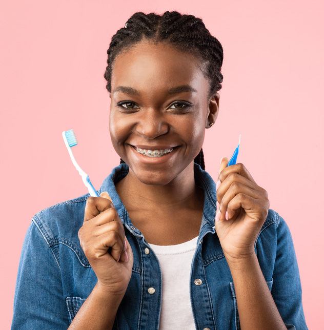 How to brush with braces